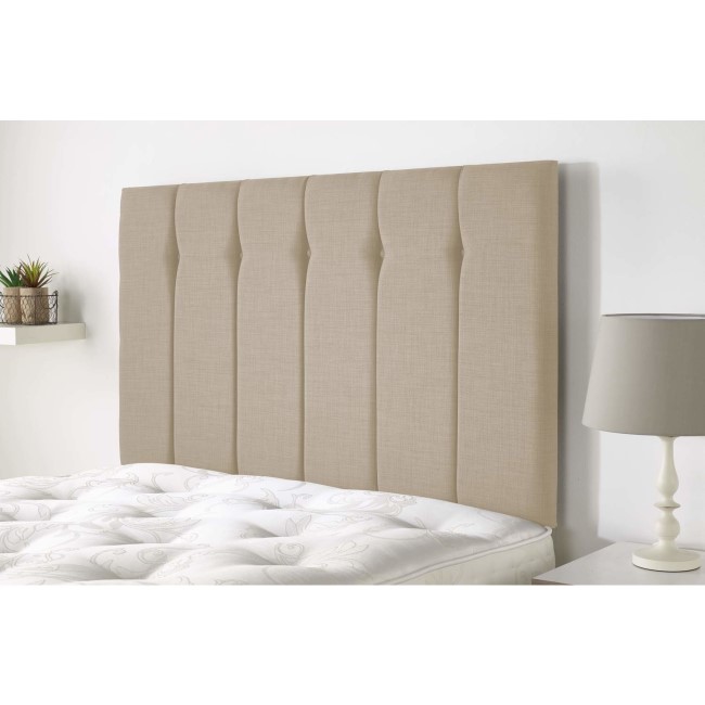 Amble headboard in Northern Weave fabric - Sand - Double 4ft6