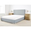 Edsfield Double Bed Frame in Sky Weave Textured Linen Fabric 