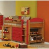 Verona Design Ltd Maximus Midsleeper Bed in Antique Pine and Red