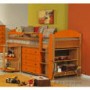 Verona Design Ltd Maximus Midsleeper Bed in Antique Pine and Orange