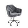 Grey Velvet Chesterfield Office Chair - Marley