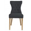 LPD Naples Pair of Grey Dining Chairs with Oak Finished Legs
