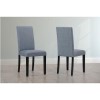 GRADE A1 - GRADE A1 - New Haven Pair of Chairs in Slate Fabric with Black Legs