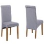 GRADE A1 - New Haven Pair of Rollback Chairs in Grey Fabric