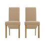 New Haven Pair of Roll Back Chairs in Oatmeal Fabric