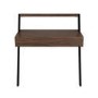 GRADE A1 - Walnut Brown Wall Mounted Leaning Desk with Storage Drawer - Nico