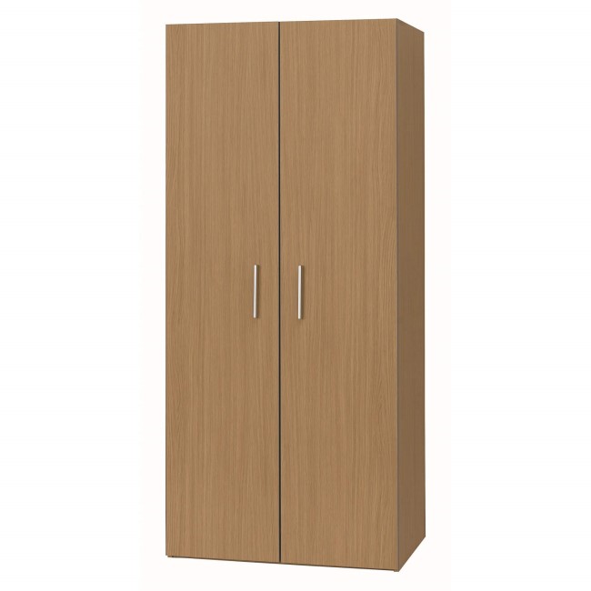 GRADE A3 - One Call Furniture Oak 2 Door Wardrobe