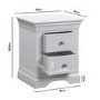 GRADE A1 - Pale Grey Two Drawer Bedside Table - Olivia