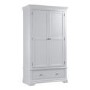 GRADE A1 - Pale Grey 2 Door 1 Drawer Wardrobe - Olivia