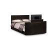 Julian Bowen  Optika Faux-Leather Upholstered Double TV Bed In Brown