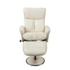 Birlea Furniture Orlando Bonded Leather Swivel Chair in Cream