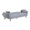 Oslo 3 Seater Sofa Bed in Charcoal Grey Fabric