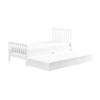 Single White Wooden Guest Bed with Trundle - Oxford