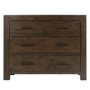 GRADE A3 - Pacific Solid Dark Oak Chest of Drawers - Walnut Effect