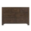 Pacific Solid Dark Oak Wide Chest of Drawers - Walnut Effect