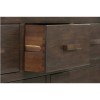 Pacific Solid Dark Oak Wide Chest of Drawers - Walnut Effect