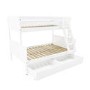 White Triple Sleeper Bunk Bed with Storage Drawers - Parker