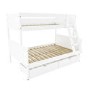 White Triple Sleeper Bunk Bed with Storage Drawers - Parker