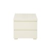 LPD Puro High Gloss Bedside Table in Cream