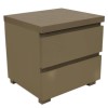LPD Puro High Gloss Bedside Table in Stone