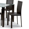 Julian Bowen Quattro Brown Faux Leather Pair of Dining Chairs