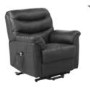 Birlea Furniture Regency PU Leather Rise & Recline Chair in Black