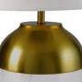 Glass Table Lamp with Copper Finish & White Shade - Heslington