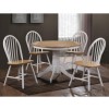 Rhode Island Solid Wood Round Dining Set with 4 Chairs