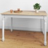 Rhode Island Kitchen Dining Table in White/Natural - 4 Seater