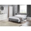 Grey Linen Single Bed Frame - Rialto - Julian Bowen