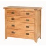 Cherbourg Rustic Oak 3+2 Drawer Chest of Drawers