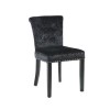 Sandringham Pair of Crushed Velvet Black Chairs