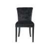 Sandringham Pair of Crushed Velvet Black Chairs