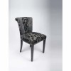 Rosemont Baroque Pair of Charcoal Fabric Chairs