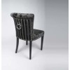 Rosemont Baroque Pair of Charcoal Fabric Chairs