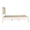 GRADE A3 - Savannah Solid Acacia Wood Double Bed in Ivory