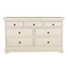 GRADE A3 - Savannah Solid Acacia Wood 4+3 Drawer Wide Chest in Ivory