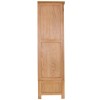 GRADE A2 - Rustic Saxon Oak 3 Door 2 Drawer Wardrobe