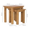 Solid Oak Nest of Tables - 2 - Rustic Saxon