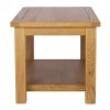Rustic Saxon Solid Oak Coffee Table with Shelf