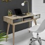 Oak Effect Desk with Drawers