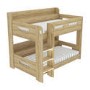Oak Bunk Bed with Shelves - Sky