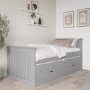 GRADE A1 - Sanders Grey Captain's Guest Bed with Storage Drawers - Trundle Included