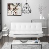 Barker Sofa Bed in White Faux Leather