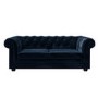 GRADE A1 - Navy Blue Velvet Chesterfield Sofa Bed - Seats 3 - Double Bed - Bronte