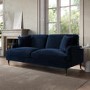 GRADE A1 - Payton Dark Navy Blue Velvet 3 Seater Sofa