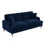 GRADE A1 - Payton Dark Navy Blue Velvet 3 Seater Sofa