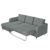 Grey Fabric L Shaped Sofa Bed - Left Hand Facing - Sutton