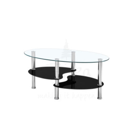 Birlea Furniture Soho 3 Tier Coffee Table in Black
