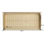 Narrow Mirrored Radiator Cover with Gold Detail - 152cm - Sophia